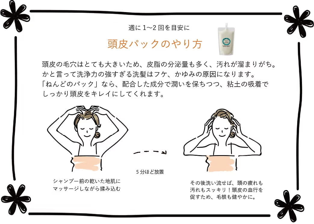 頭皮パックのやり方