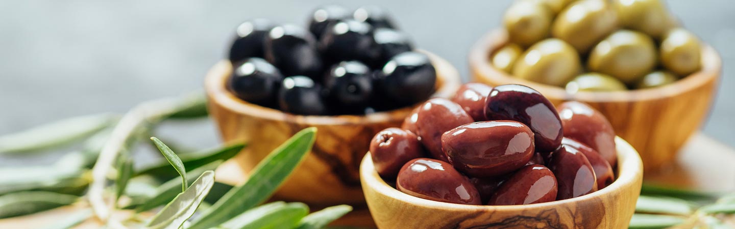 オリーブの実3色