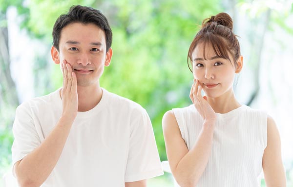 男性と女性の顔の肌の違い