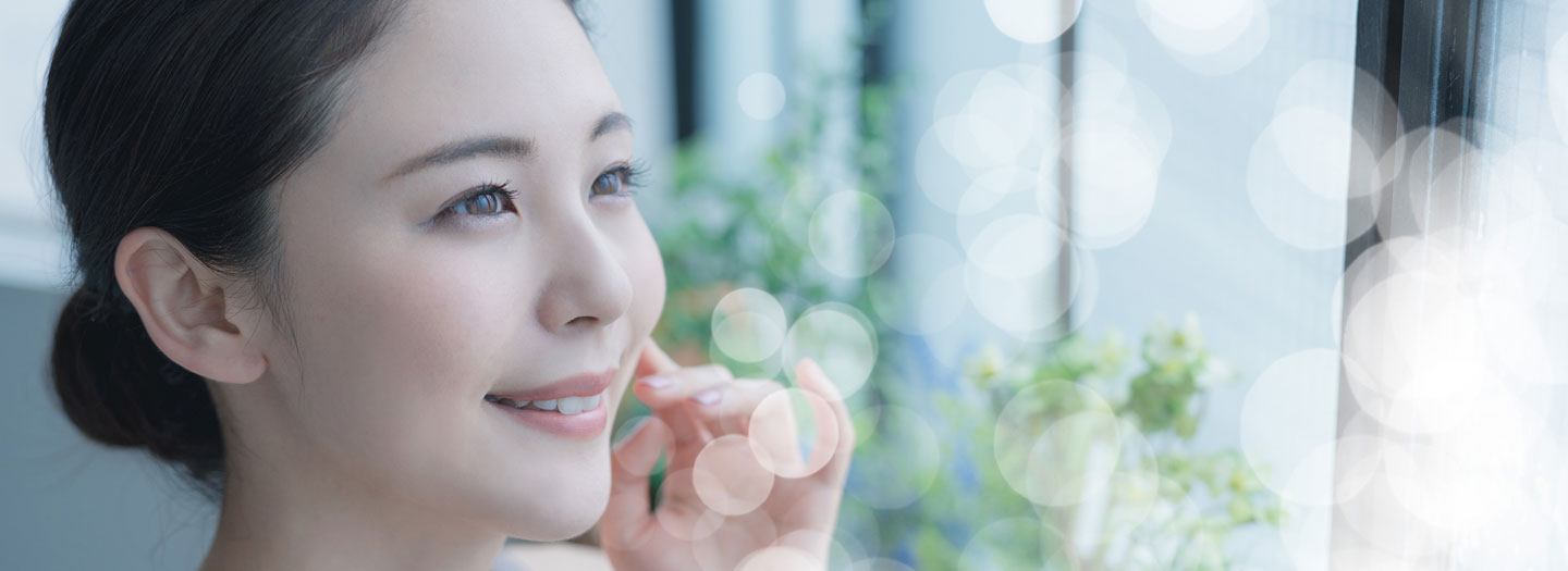 美しい肌の女性