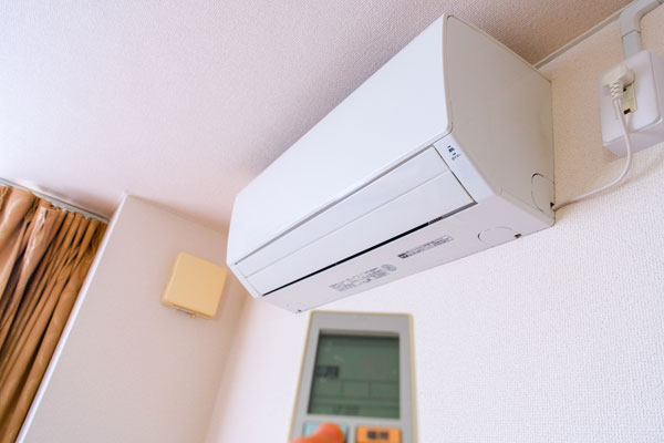 設置されたエアコン
