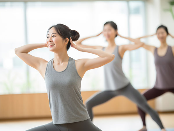 フィットネスをする女性