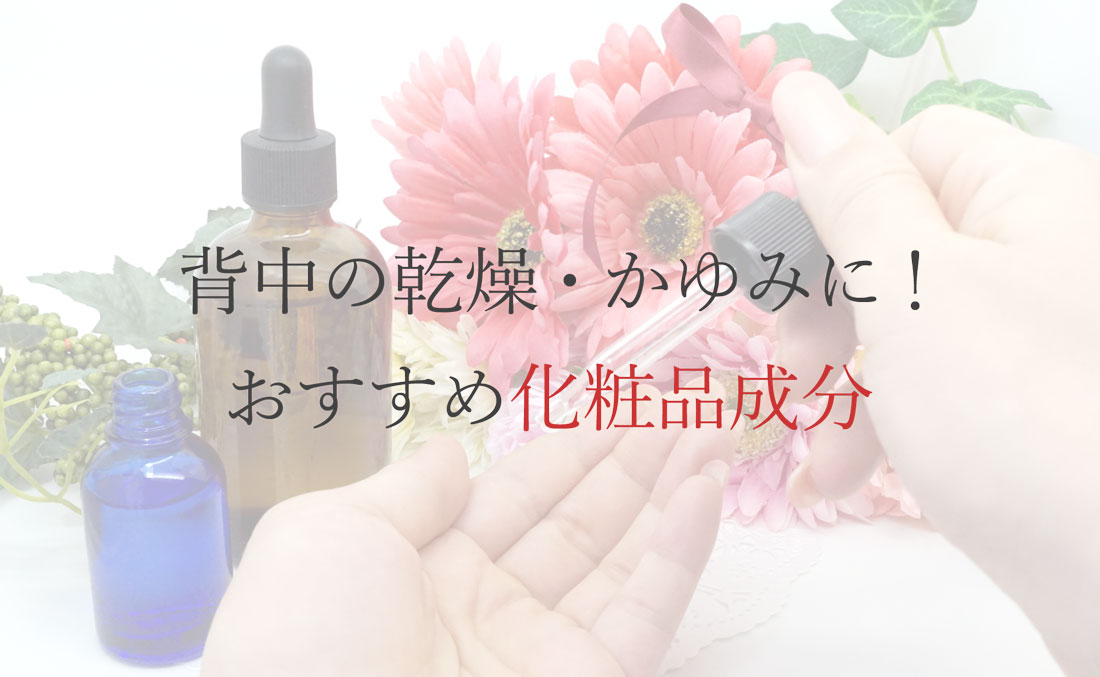 背中の乾燥・かゆみに！おすすめ化粧品成分