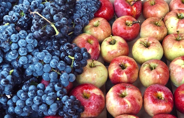 ぶどうとりんご